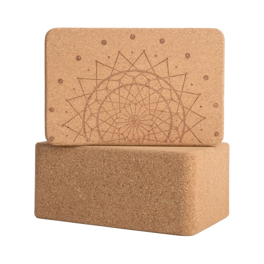 Natural and Eco-Friendly Cork Yoga Blocks for Yoga, Pilates and Balance Training