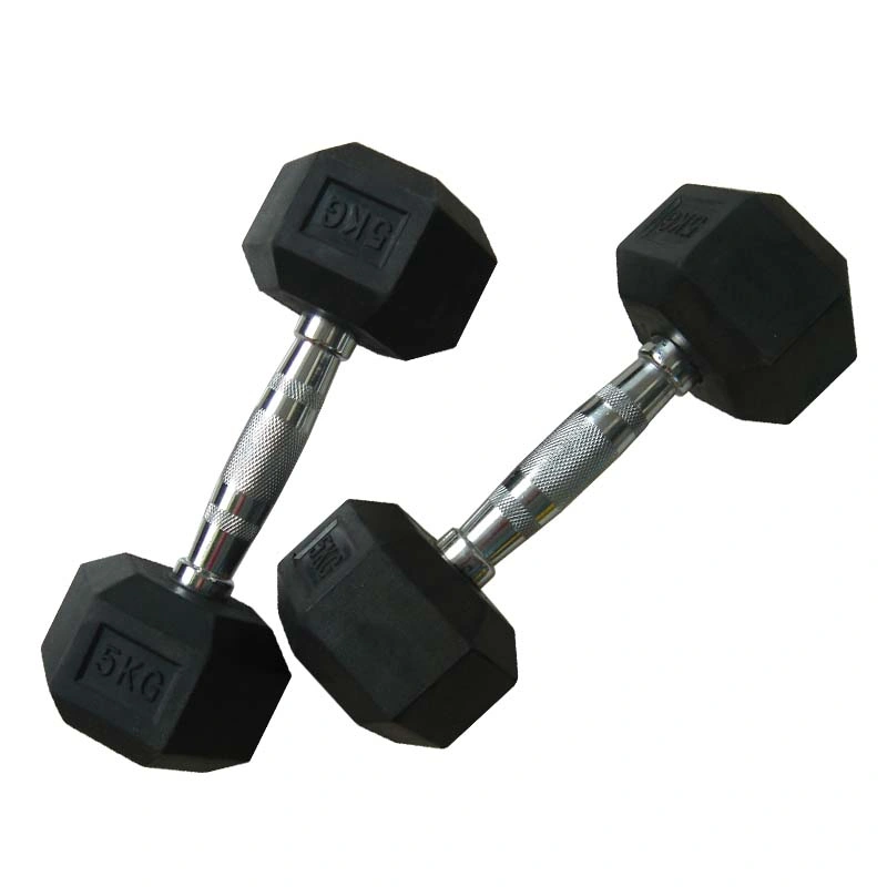 Deluxe Fied Hex Rubber Dumbbell