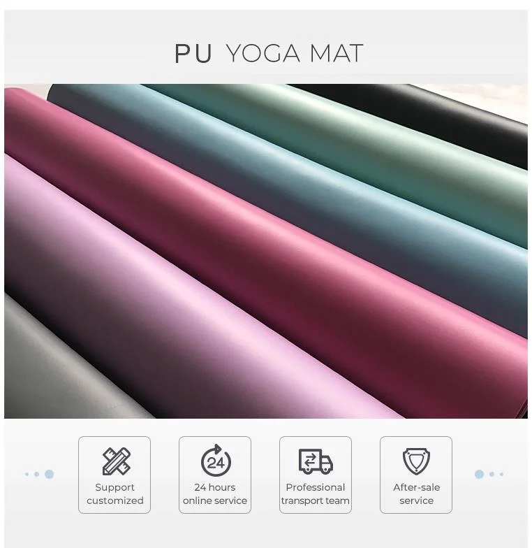 Custom Yoga Matt Fitness Yogamat Pilates Exercise Mat Yoga Eco Friendly Natural Rubber PU Leather Yoga Mat Wholesale Non Slip Gym Equipments