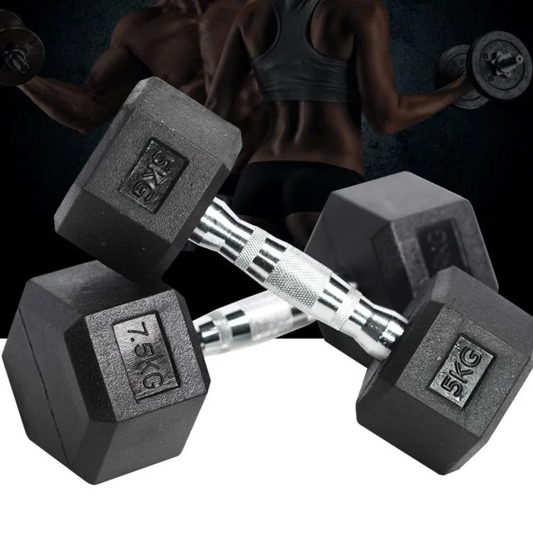 Professional Wholesale Dumbells Weight Lifting Rubber Hex Dumbell 20 Kg