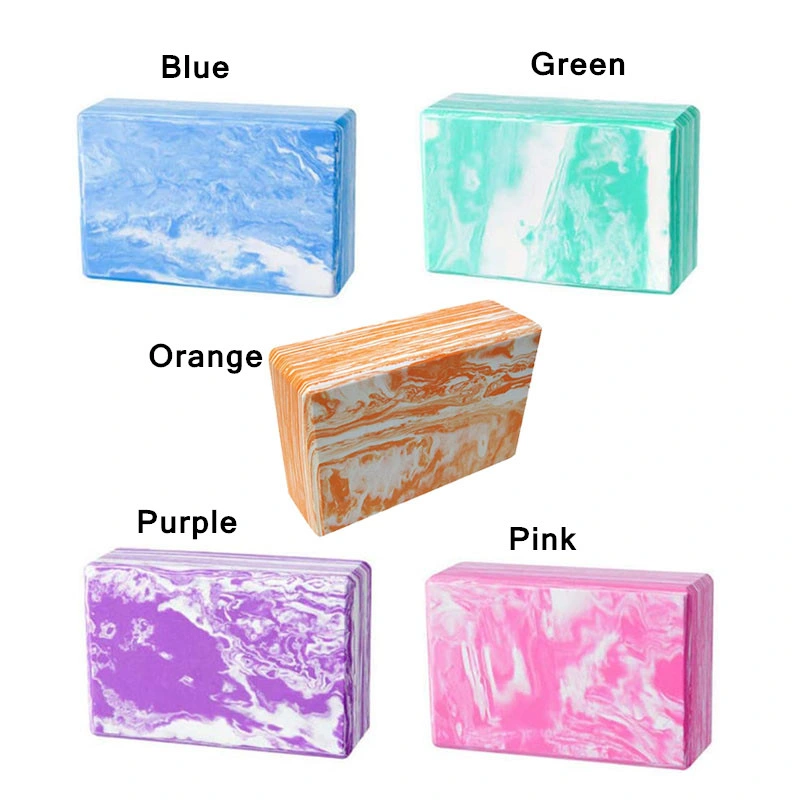 Custom Marble Color Private Label Gymnastic Soft Foam Light Weight Round Edges Camo EVA Yoga Block