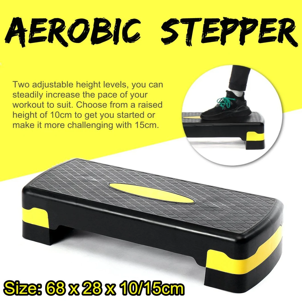 100kg Fitness Aerobic Step Adjustable Non-Slip Cardio Yoga Pedal Stepper Gym Workout Exercise Fitness Aerobic Step Equipment