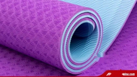 Personnalisez le tapis de yoga TPE antidérapant de couleur unie personnalisé