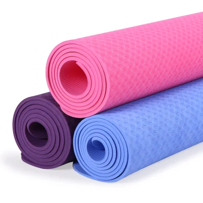 Tapis de gymnastique de yoga en caoutchouc antidérapant pour tapis d'exercice en intérieur