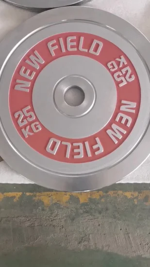 L'acier personnalise le plat de poids chromé dur de logo de barbell pour l'haltérophilie