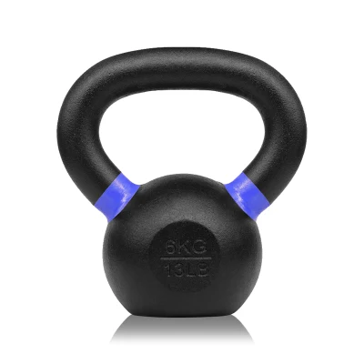 Kettlebell en fer enduit de poudre pour la maison et le commerce des accessoires de fitness de force